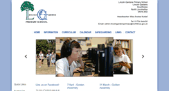 Desktop Screenshot of lincolngardens.org.uk